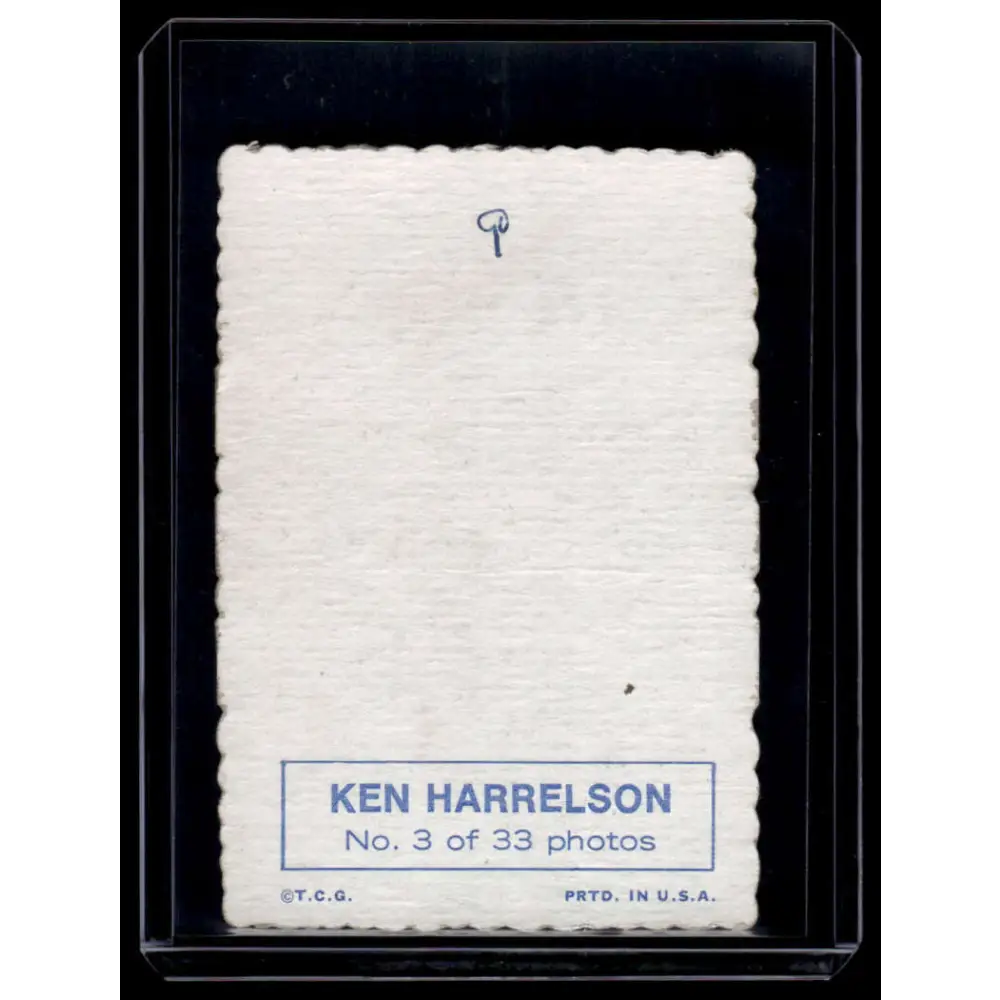 1969 Topps #3 Ken Harrelson EX Boston Red Sox Baseball Card Image 2