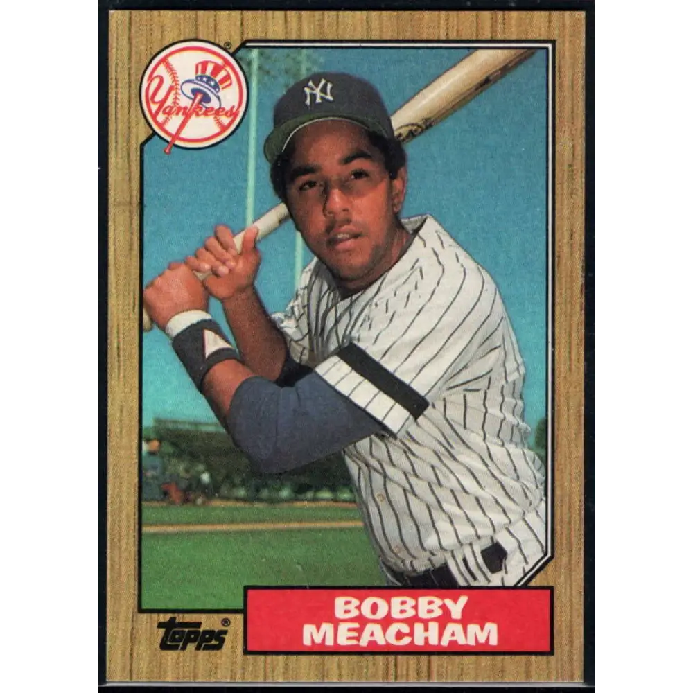 1987 Topps #62 Bobby Meacham EX Excellent New York Yankees Baseball Card Image 1