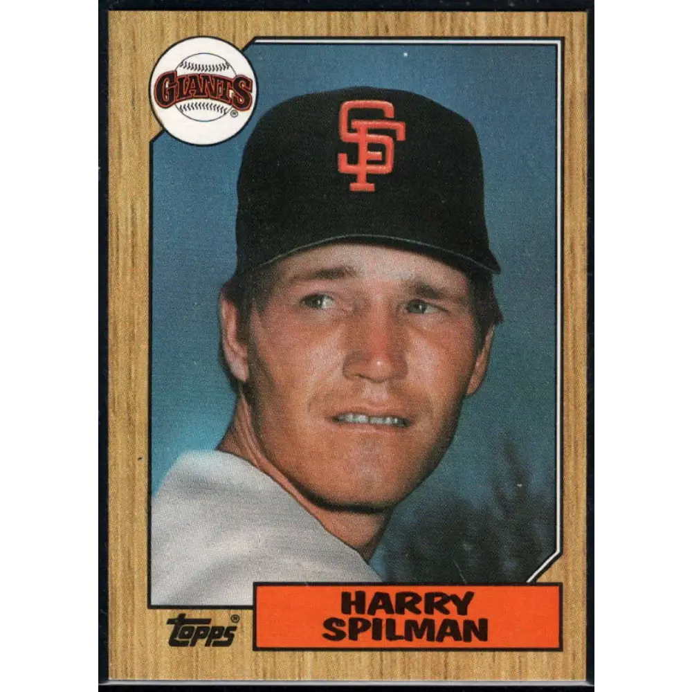1987 Topps #64 Harry Spilman EX Excellent San Francisco Giants Baseball Card Image 1