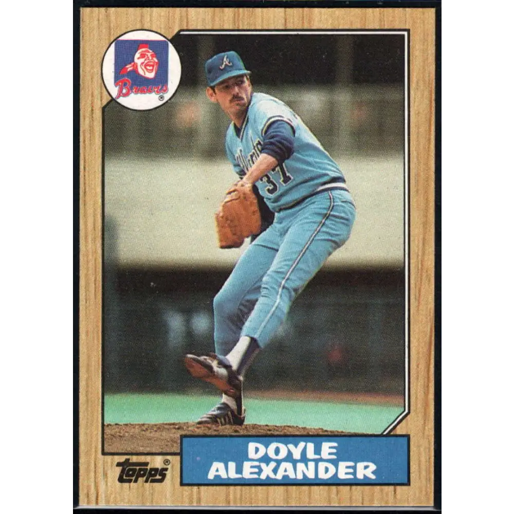 1987 Topps #686 Doyle Alexander EX Excellent Atlanta Braves Baseball Card Image 1