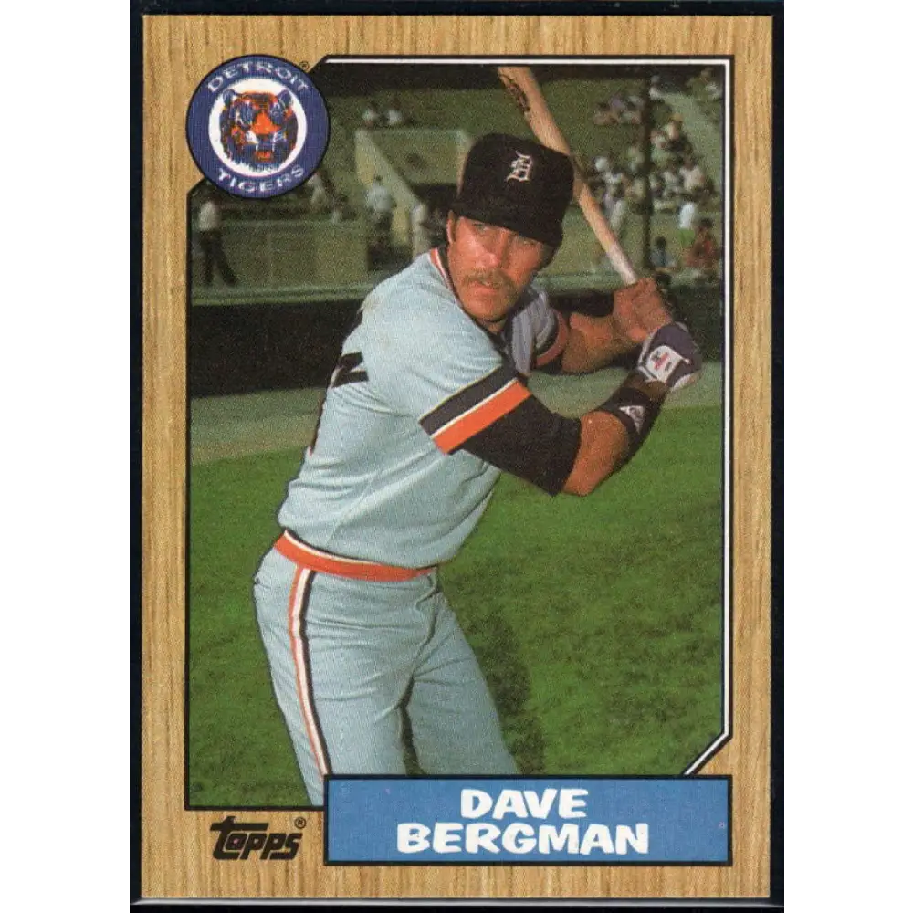 1987 Topps #700 Dave Bergman EX Excellent Detroit Tigers Baseball Card Image 1