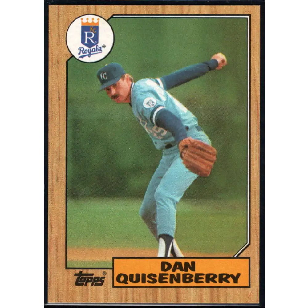 1987 Topps #714 Dan Quisenberry EX Excellent Kansas City Royals Baseball Card Image 1