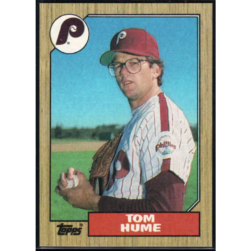 1987 Topps #719 Tom Hume EX Excellent Philadelphia Phillies Baseball Card Image 1