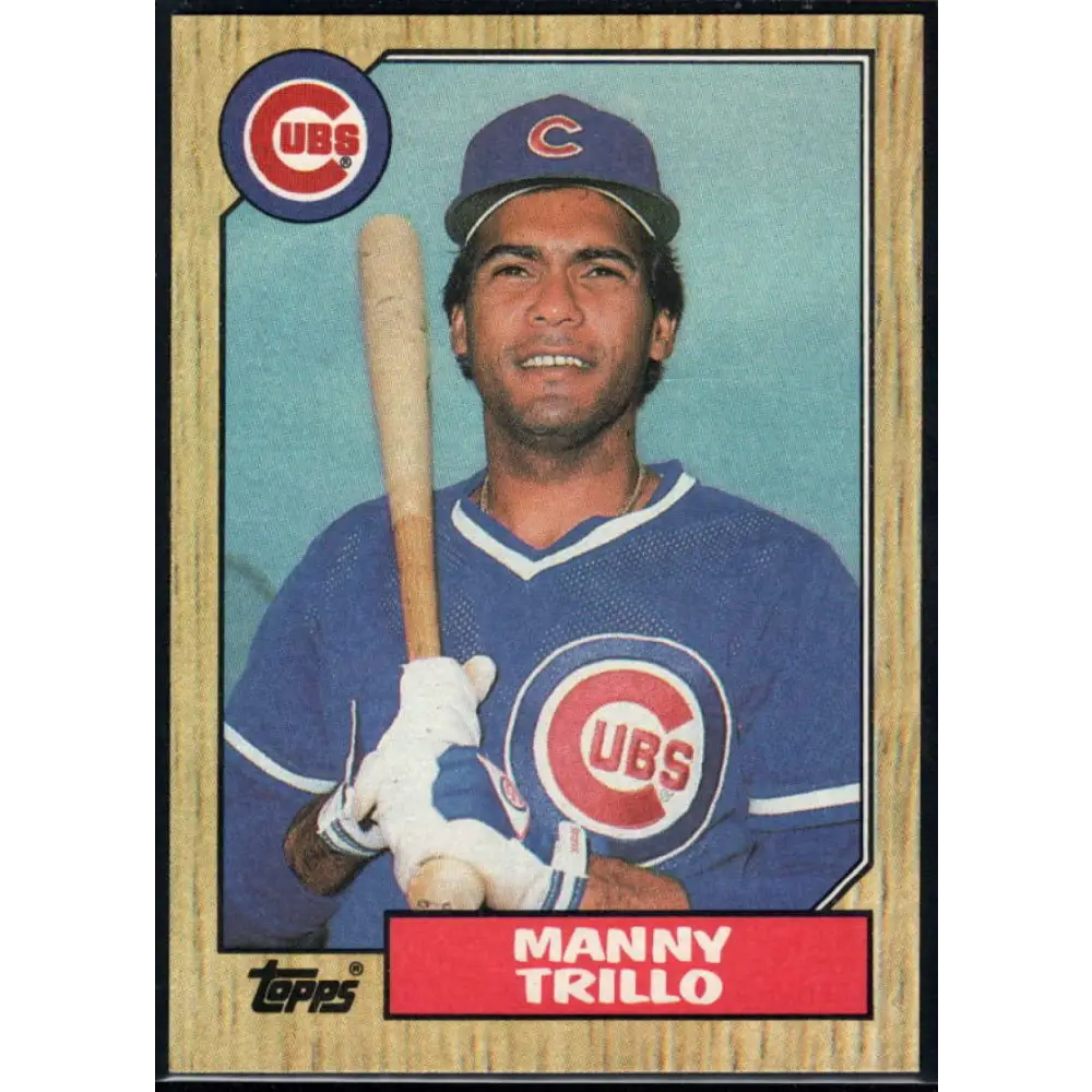 1987 Topps #732 Manny Trillo EX Excellent Chicago Cubs Baseball Card Image 1