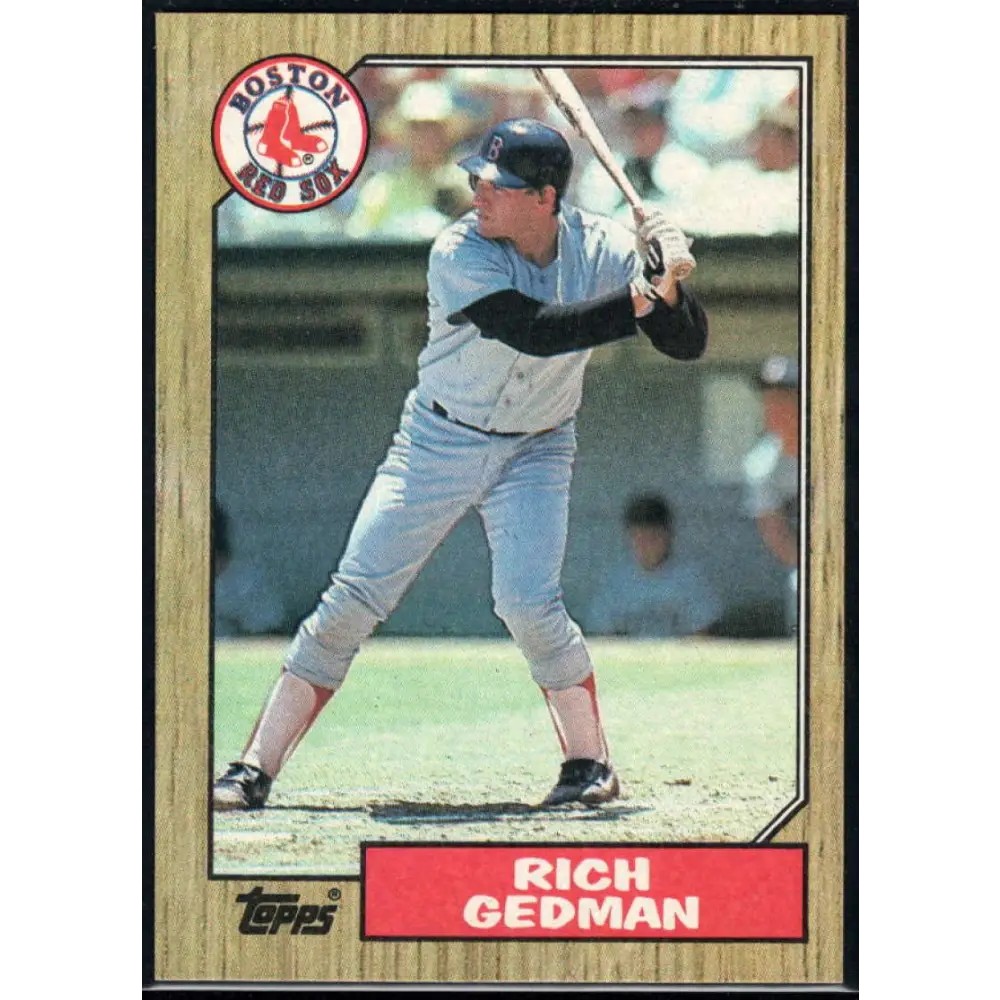 1987 Topps #740 Rich Gedman EX Excellent Boston Red Sox Baseball Card Image 1