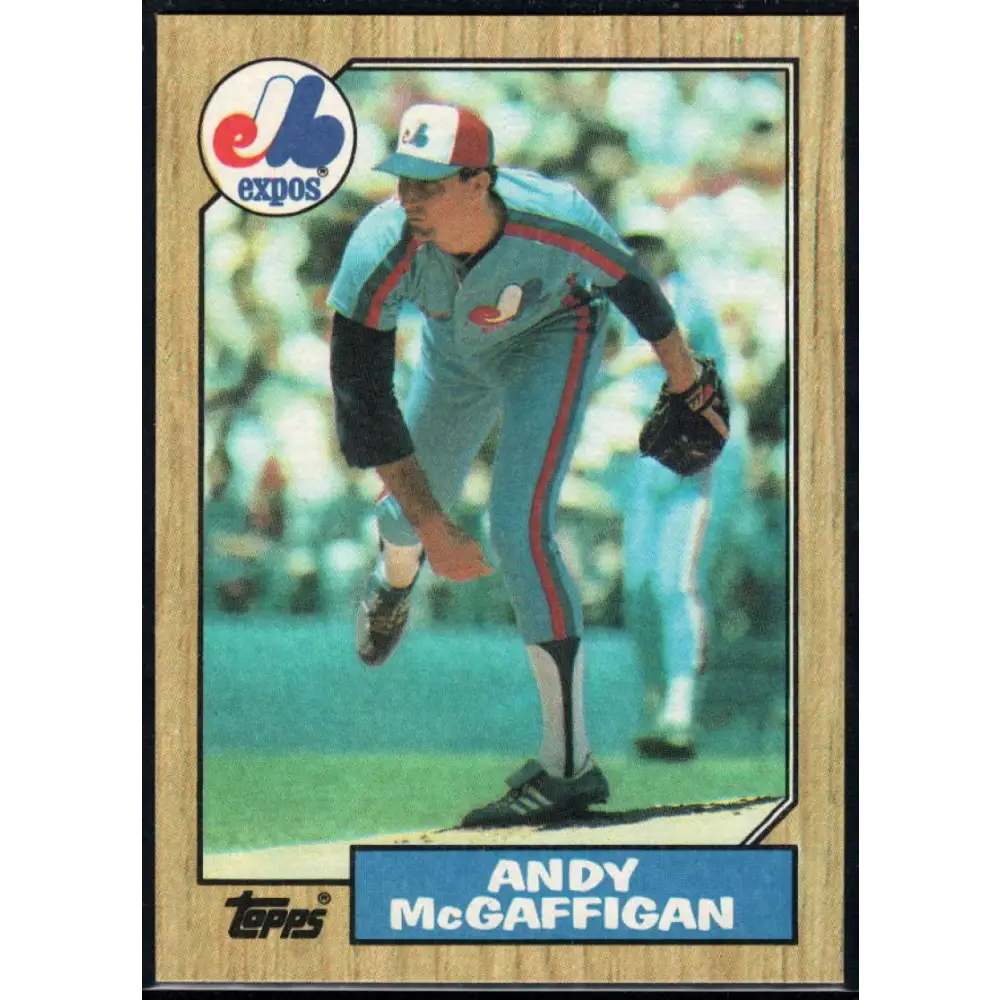 1987 Topps #742 Andy McGaffigan EX Excellent Montreal Expos Baseball Card Image 1