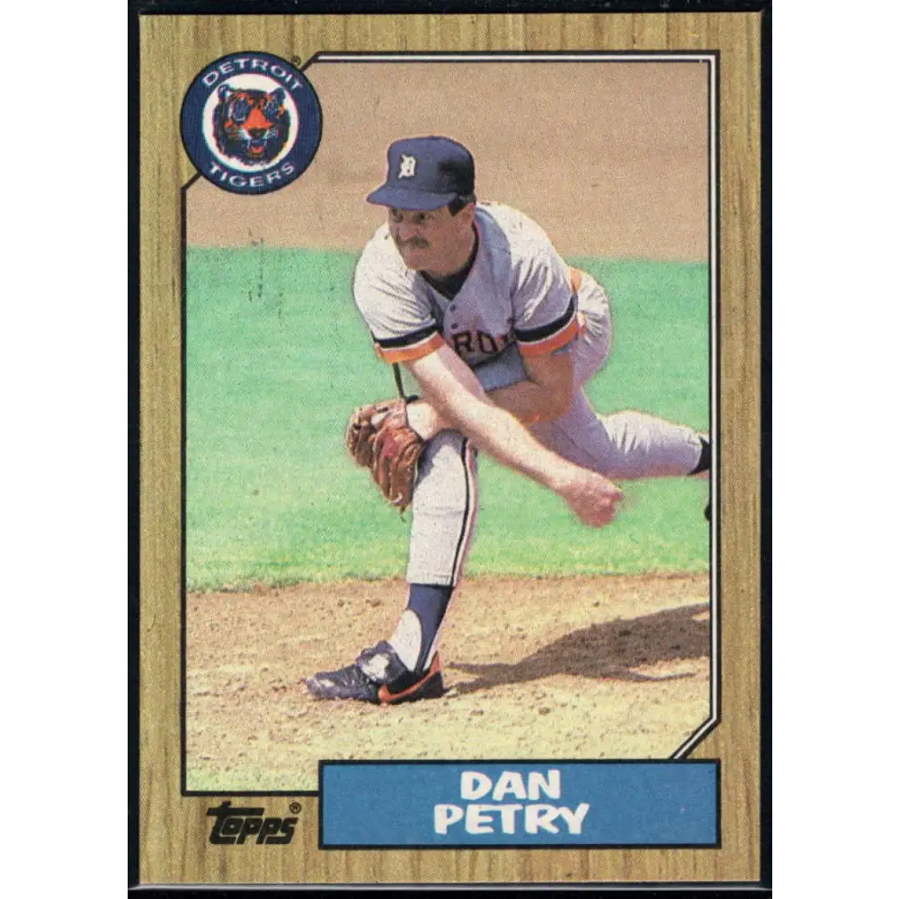 1987 Topps #752 Dan Petry EX Excellent Detroit Tigers Baseball Card Image 1