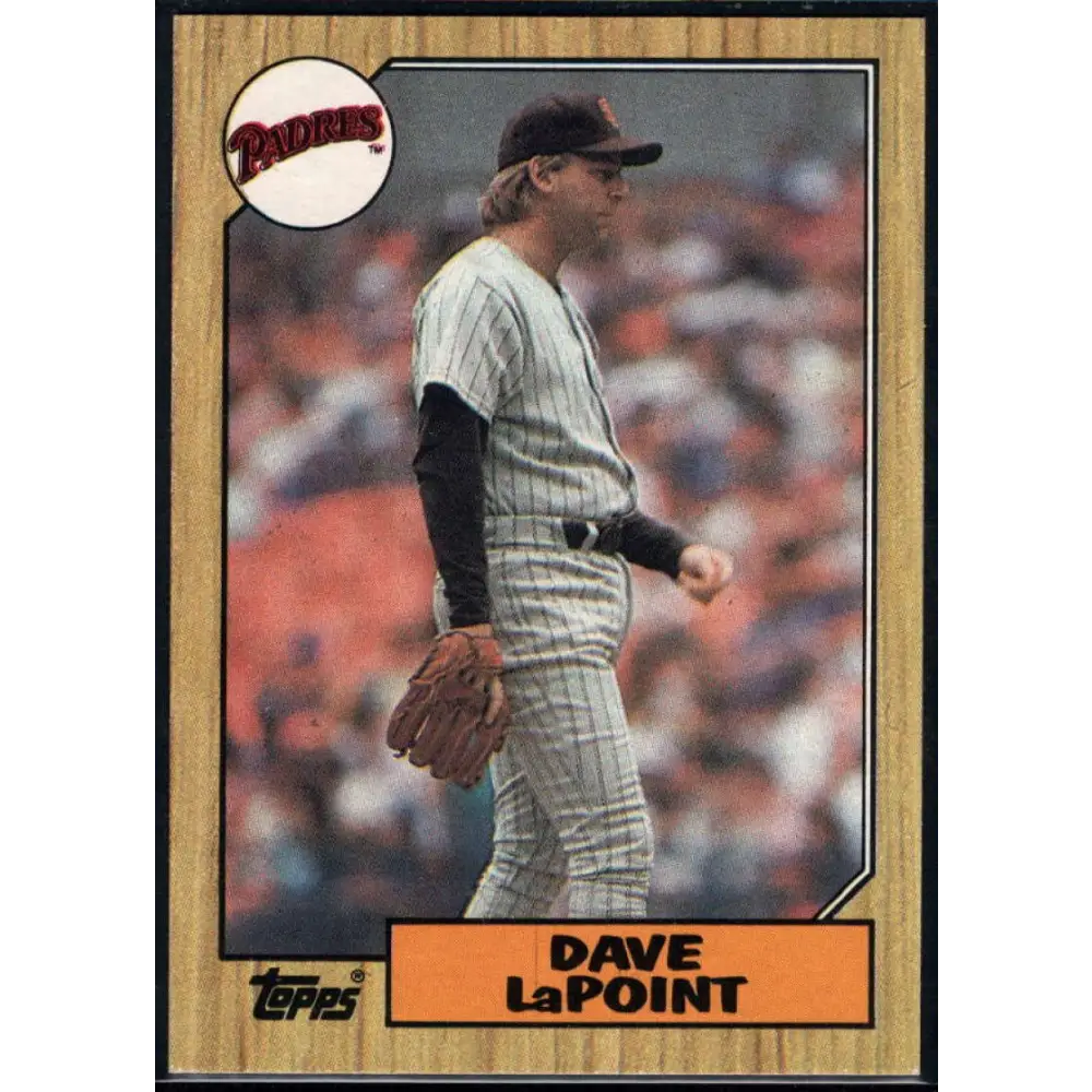 1987 Topps #754 Dave LaPoint EX Excellent San Diego Padres Baseball Card Image 1