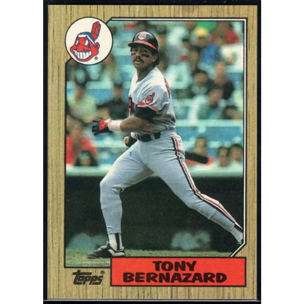 1987 Topps #758 Tony Bernazard EX Excellent Cleveland Indians Baseball Card Image 1