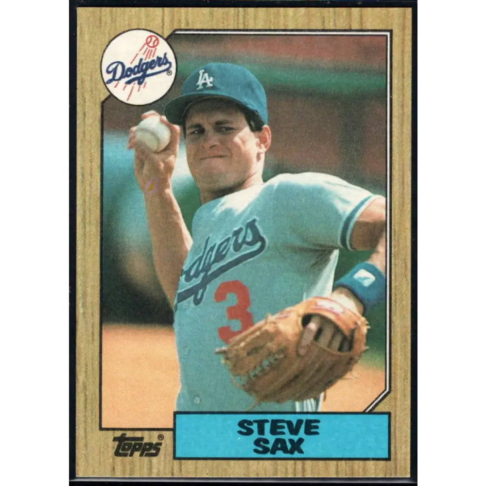 1987 Topps #769 Steve Sax EX Excellent Los Angeles Dodgers Baseball Card Image 1