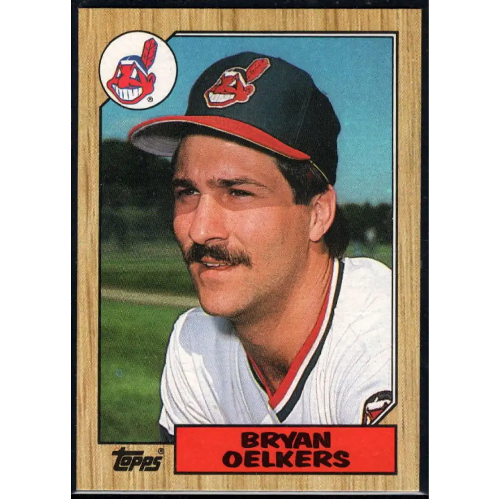 1987 Topps #77 Bryan Oelkers EX Excellent Cleveland Indians Baseball Card Image 1