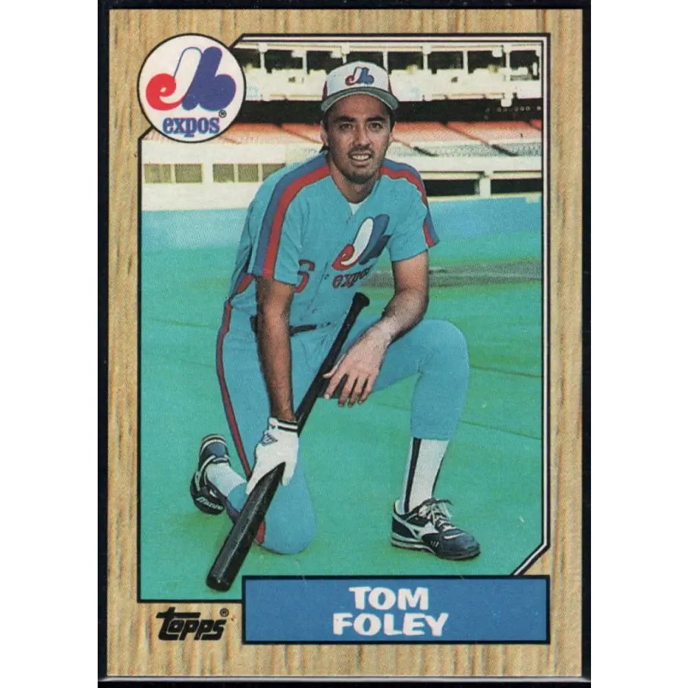 1987 Topps #78 Tom Foley EX Excellent Montreal Expos Baseball Card Image 1