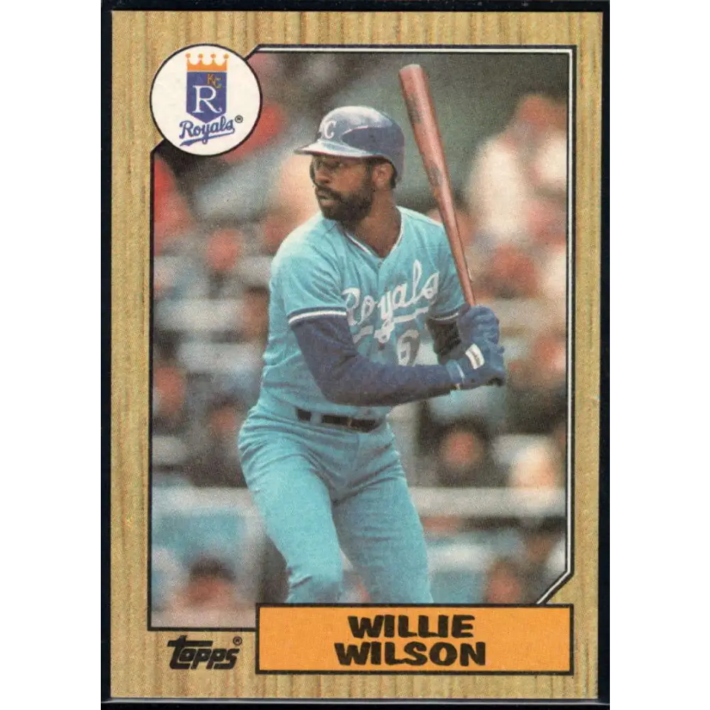 1987 Topps #783 Willie Wilson EX Excellent Kansas City Royals Baseball Card Image 1