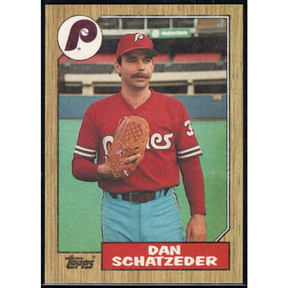 1987 Topps #789 Dan Schatzeder EX Excellent Philadelphia Phillies Baseball Card Image 1