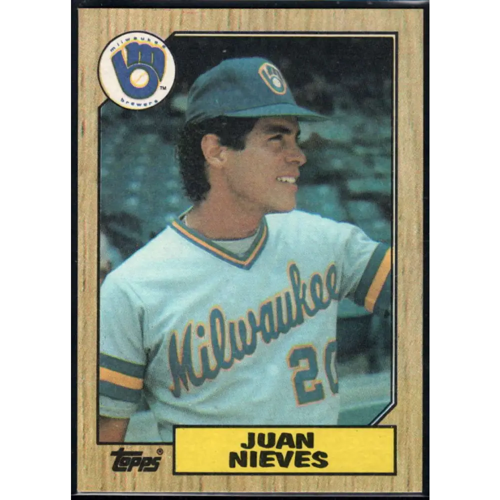 1987 Topps #79 Juan Nieves EX Excellent Milwaukee Brewers Baseball Card Image 1