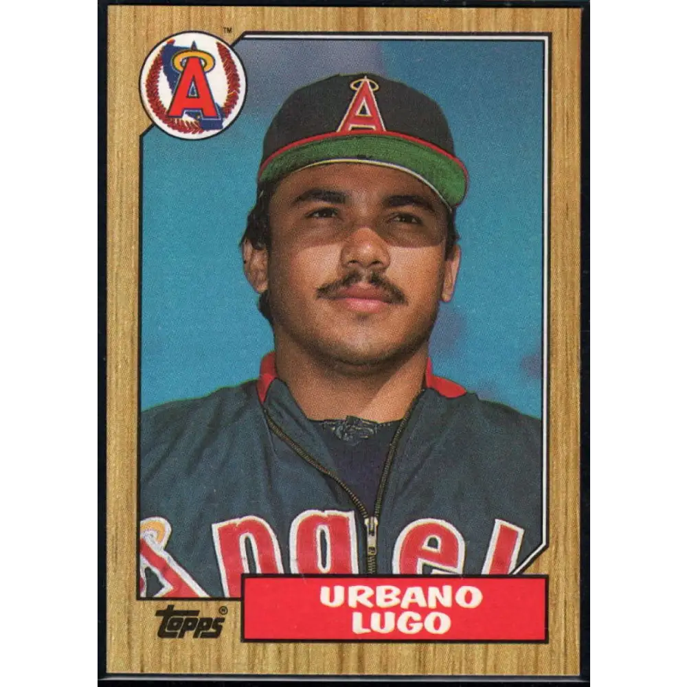 1987 Topps #92 Urbano Lugo EX Excellent California Angels Baseball Card Image 1