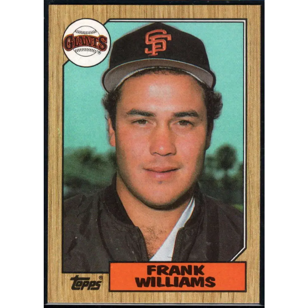 1987 Topps #96 Frank Williams EX Excellent San Francisco Giants Baseball Card Image 1