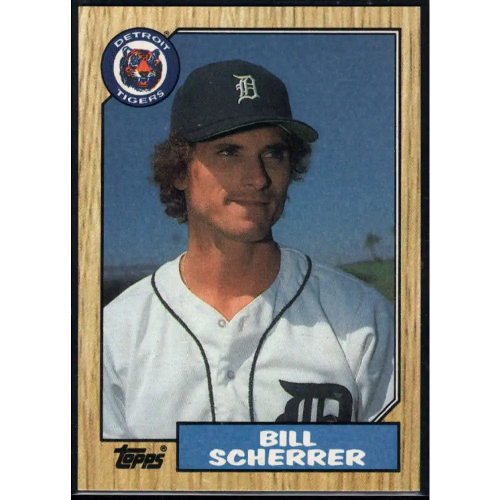 1987 Topps #98 Bill Scherrer EX Excellent Detroit Tigers Baseball Card Image 1