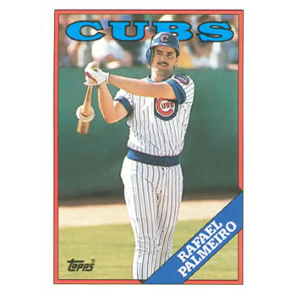 1988 Topps #186 Rafael Palmeiro NM-MT Chicago Cubs Baseball Card Image 1