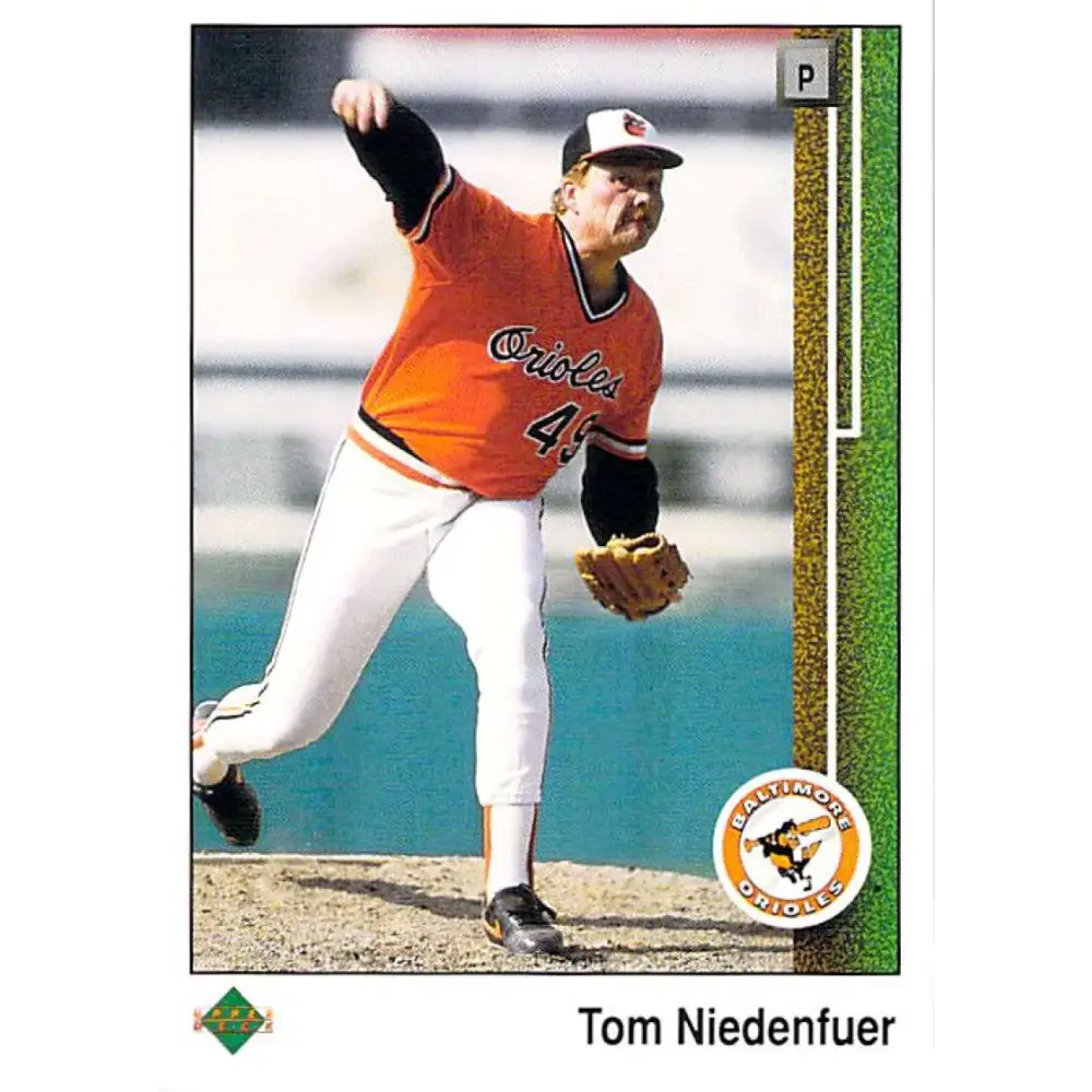 1989 Upper Deck #488 Tom Niedenfuer NM-MT Baltimore Orioles Baseball Card Image 1