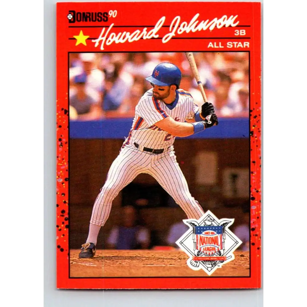 1990 Donruss #654a Howard Johnson AS VG-EX New York Mets Baseball Card Image 1