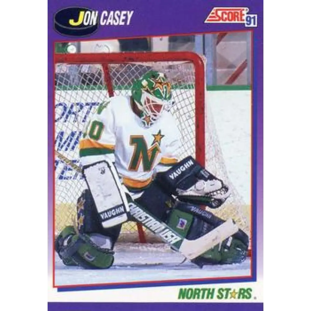 1991-92 Score American #191 Jon Casey NM-MT Minnesota North Stars Hockey Card Image 2