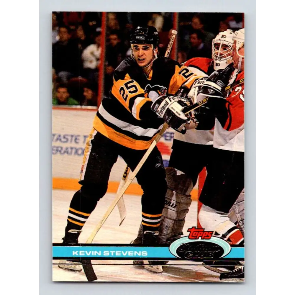 1991-92 Topps Stadium Club #234 Kevin Stevens NM-MT Pittsburgh Penguins Hockey Card Image 2