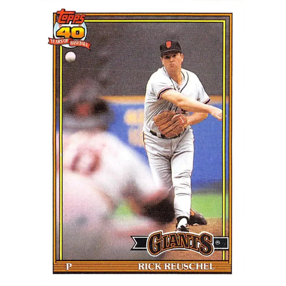1991 Topps #422 Rick Reuschel NM-MT San Francisco Giants Baseball Card Image 1