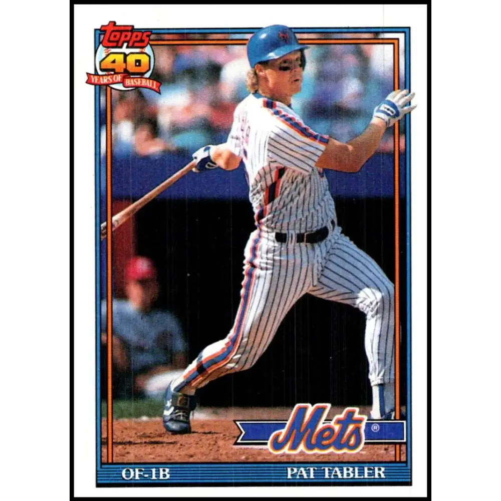 1991 Topps #433 Pat Tabler NM-MT New York Mets Baseball Card Image 1