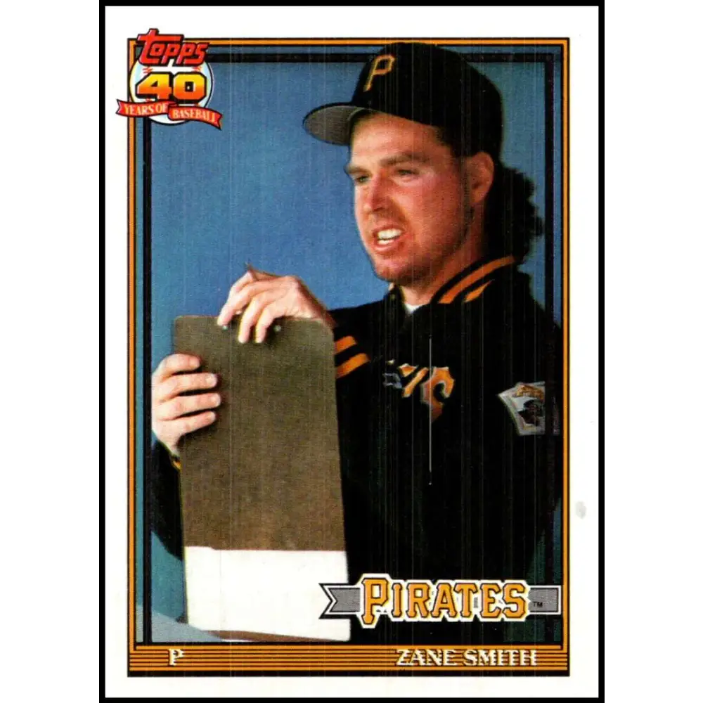 1991 Topps #441 Zane Smith NM-MT Pittsburgh Pirates Baseball Card Image 1