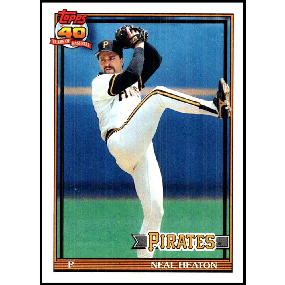 1991 Topps #451 Neal Heaton NM-MT Pittsburgh Pirates Baseball Card Image 1