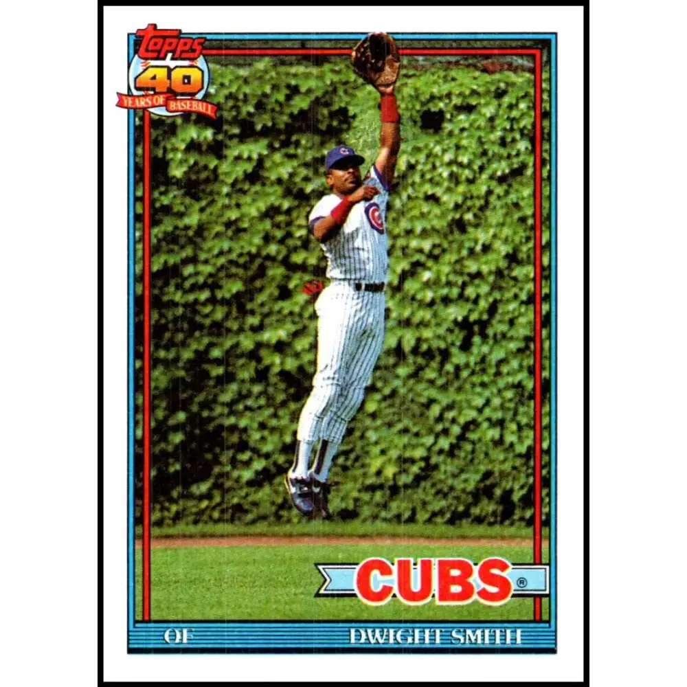 1991 Topps #463 Dwight Smith NM-MT Chicago Cubs Baseball Card Image 1