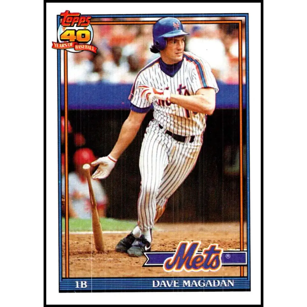 1991 Topps #480 Dave Magadan NM-MT New York Mets Baseball Card Image 1