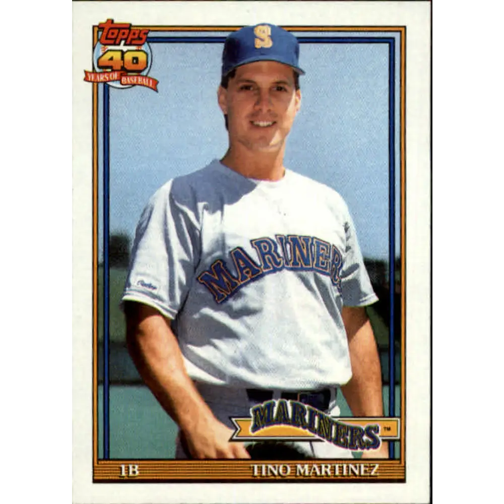 1991 Topps #482 Tino Martinez NM-MT Seattle Mariners Baseball Card Image 1