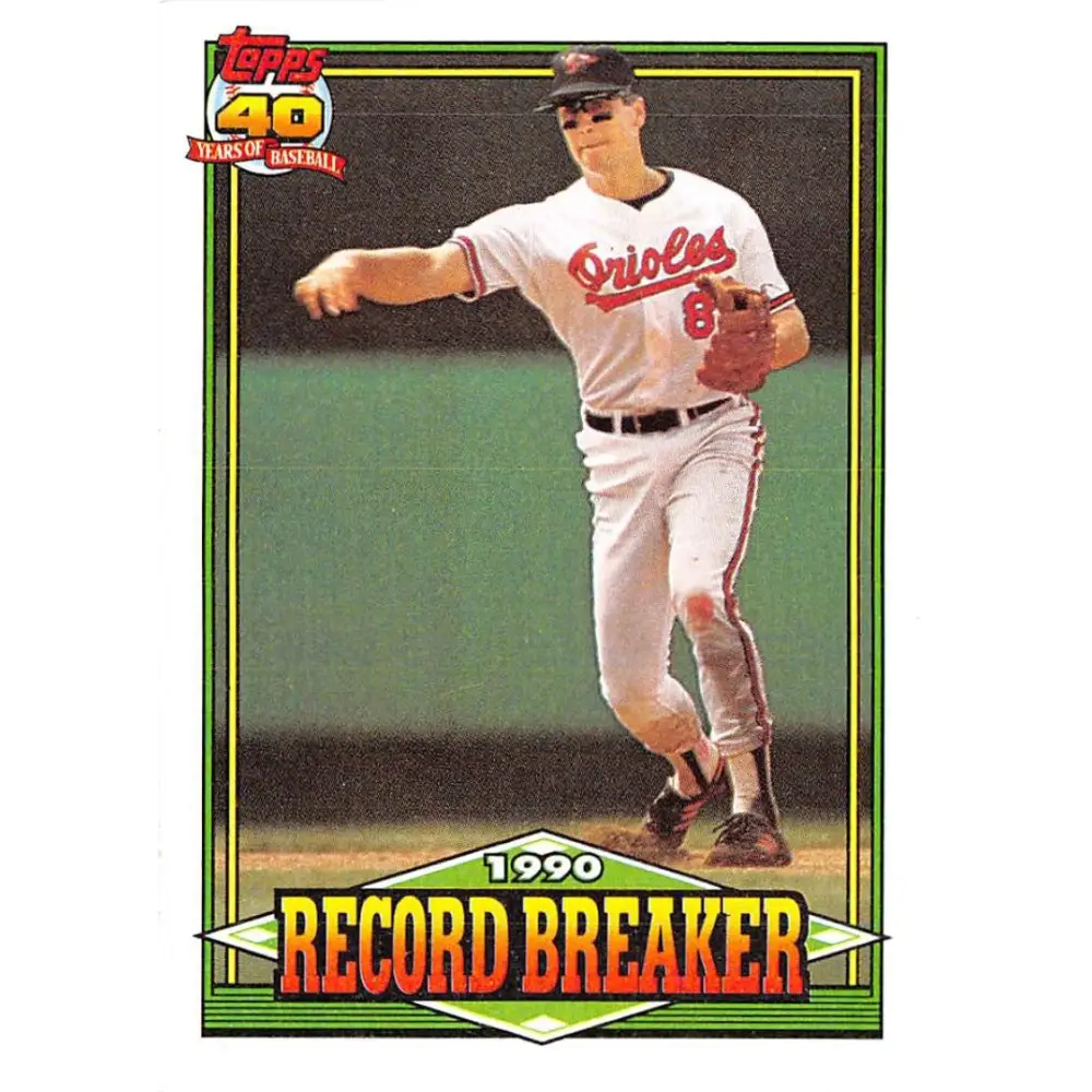1991 Topps #5 Cal Ripken Jr. NM-MT Baltimore Orioles Baseball Card Image 1