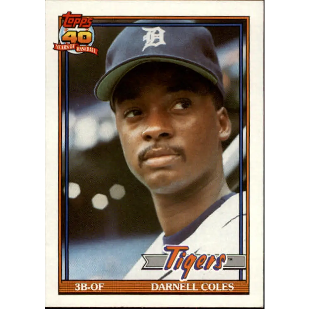 1991 Topps #506 Darnell Coles NM-MT Detroit Tigers Baseball Card Image 1