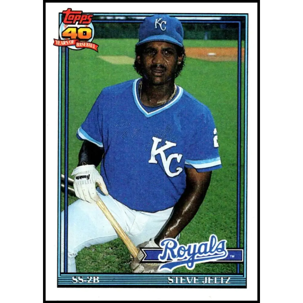 1991 Topps #507 Steve Jeltz NM-MT Kansas City Royals Baseball Card Image 1