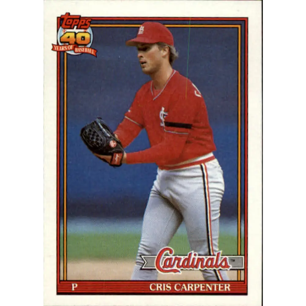1991 Topps #518 Cris Carpenter NM-MT St. Louis Cardinals Baseball Card Image 1
