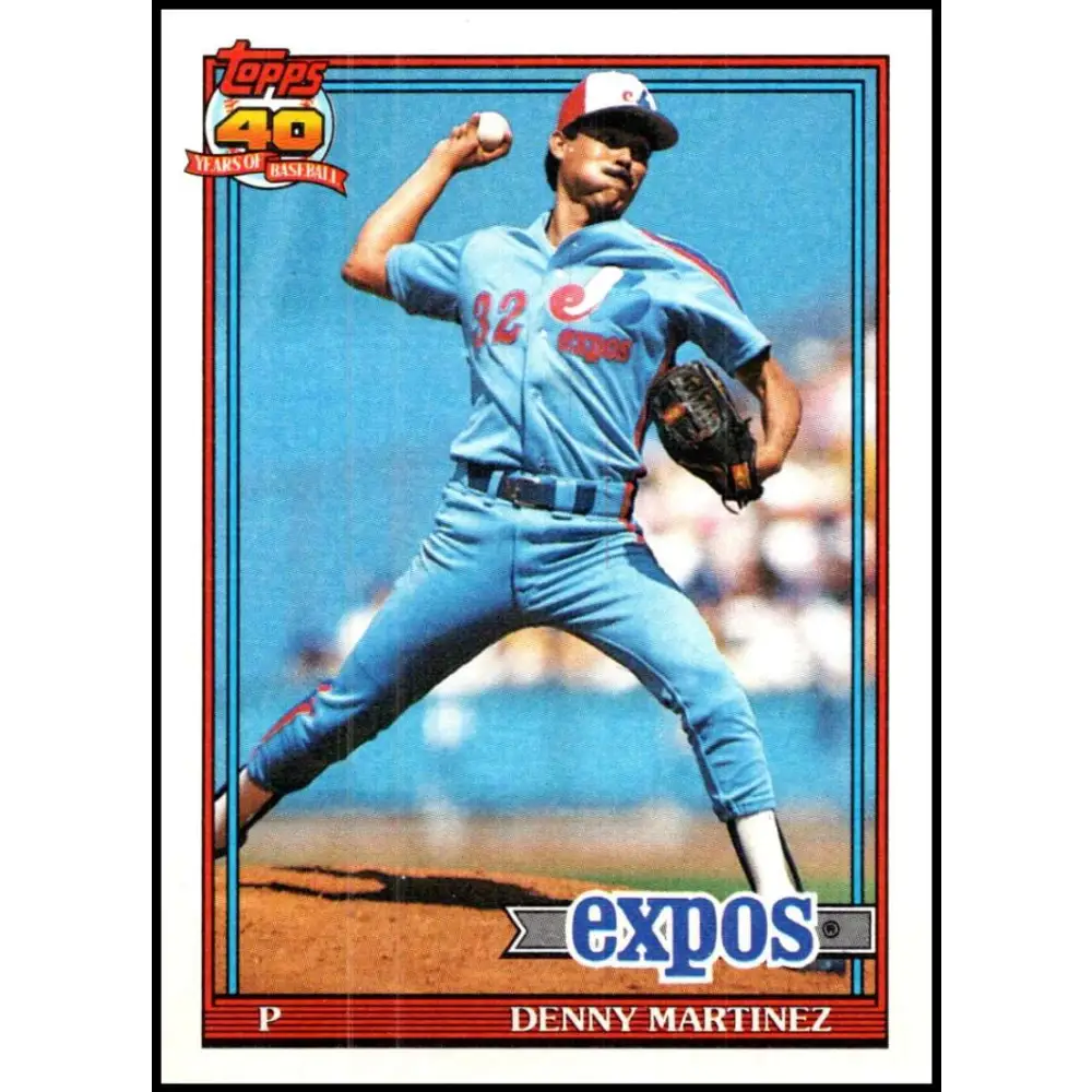 1991 Topps #528 Dennis Martinez NM-MT Montreal Expos Baseball Card Image 1