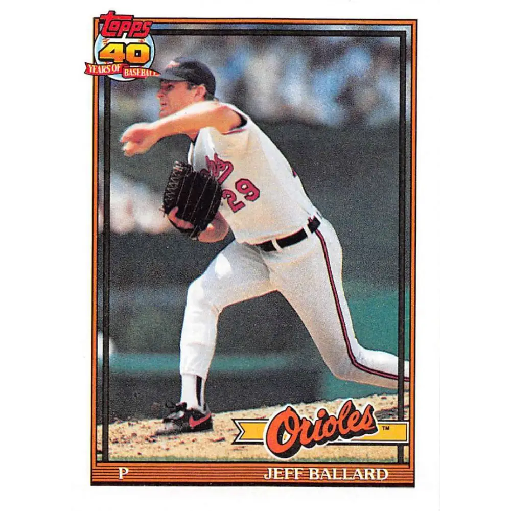 1991 Topps #546 Jeff Ballard NM-MT Baltimore Orioles Baseball Card Image 1