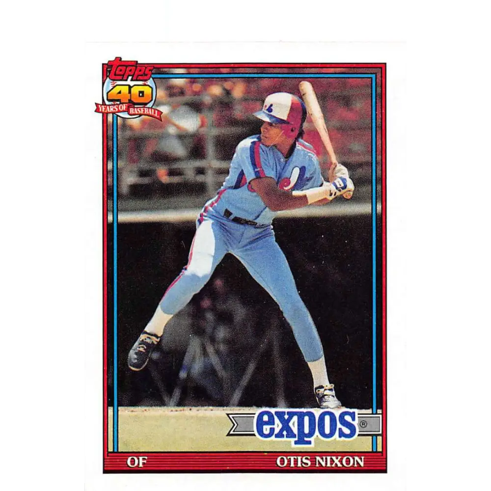 1991 Topps #558 Otis Nixon NM-MT Montreal Expos Baseball Card Image 1