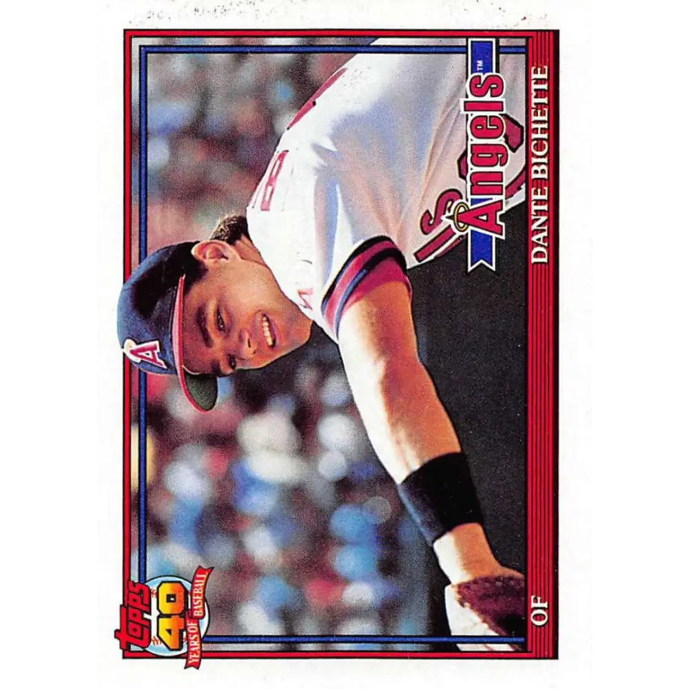 1991 Topps #564 Dante Bichette NM-MT California Angels Baseball Card Image 1