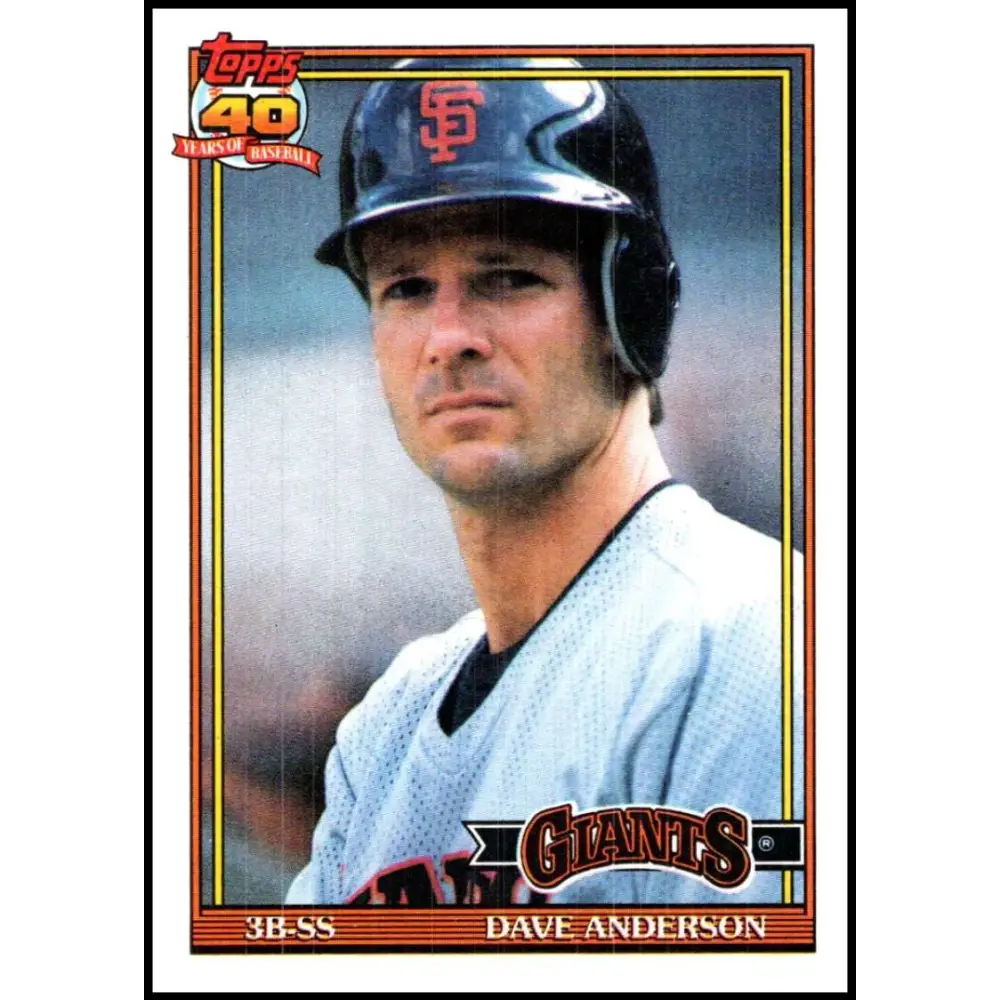 1991 Topps #572 Dave Anderson NM-MT San Francisco Giants Baseball Card Image 1
