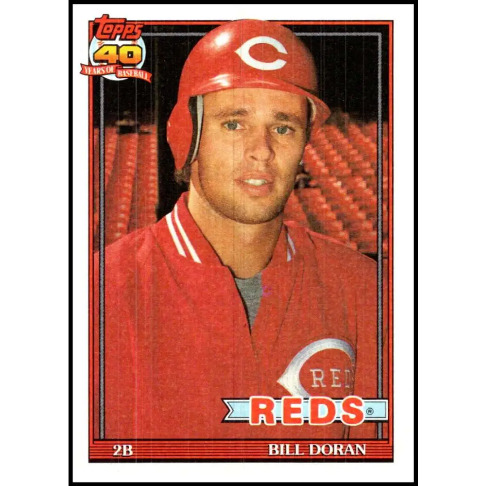 1991 Topps #577 Bill Doran NM-MT Cincinnati Reds Baseball Card Image 1