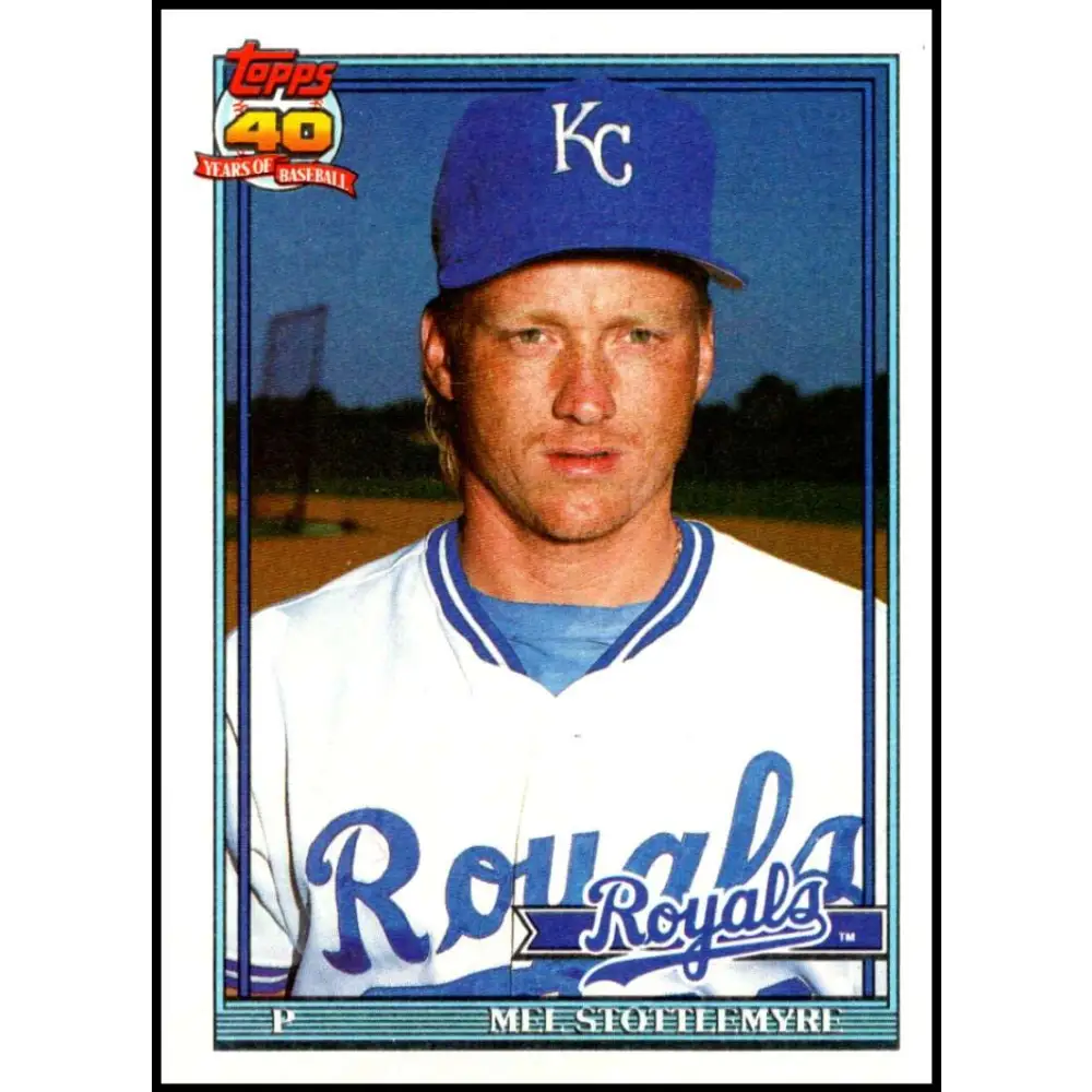 1991 Topps #58 Mel Stottlemyre Jr. NM-MT Kansas City Royals Baseball Card Image 1