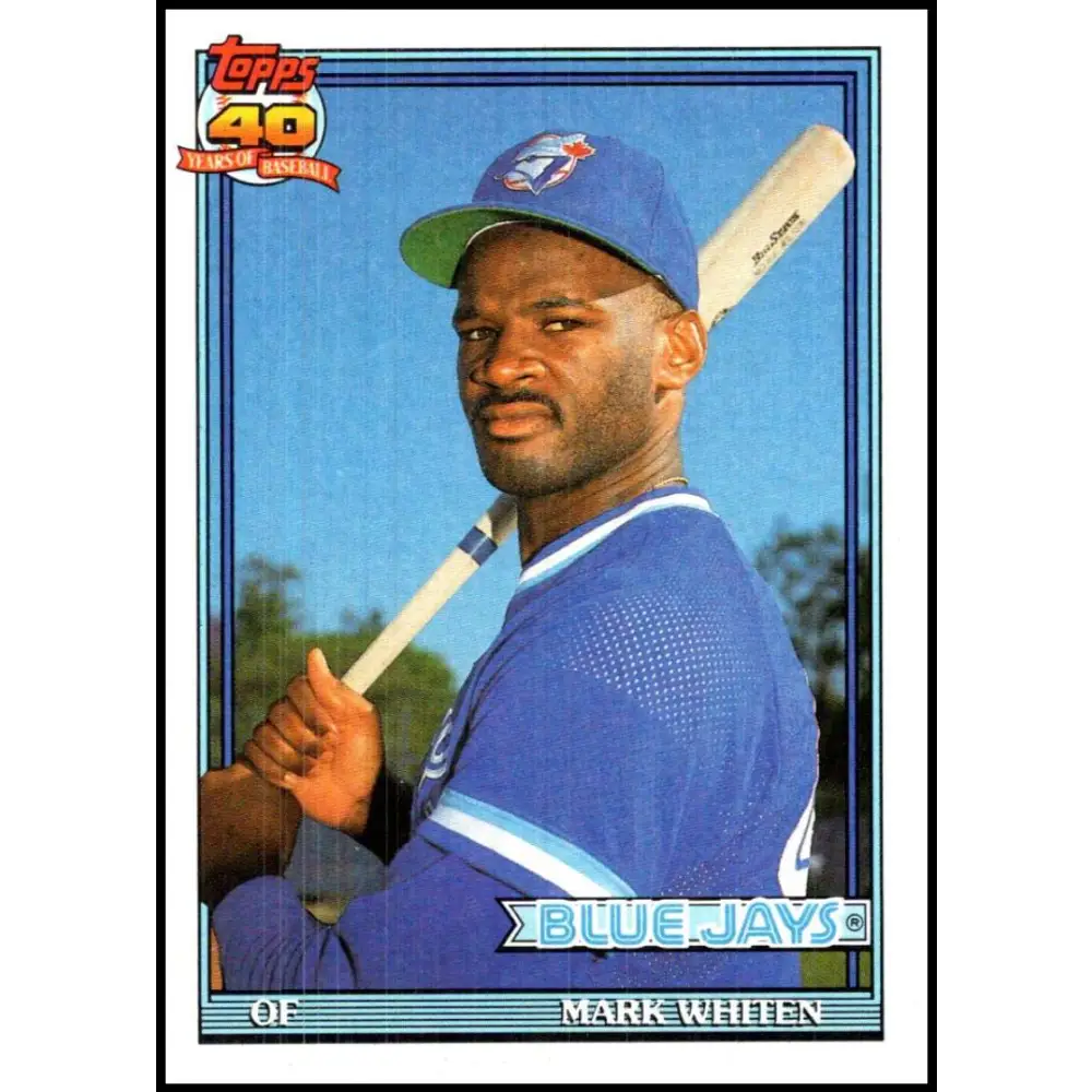 1991 Topps #588 Mark Whiten NM-MT Toronto Blue Jays Baseball Card Image 1