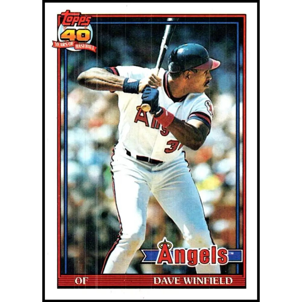 1991 Topps #630 Dave Winfield NM-MT California Angels Baseball Card Image 1