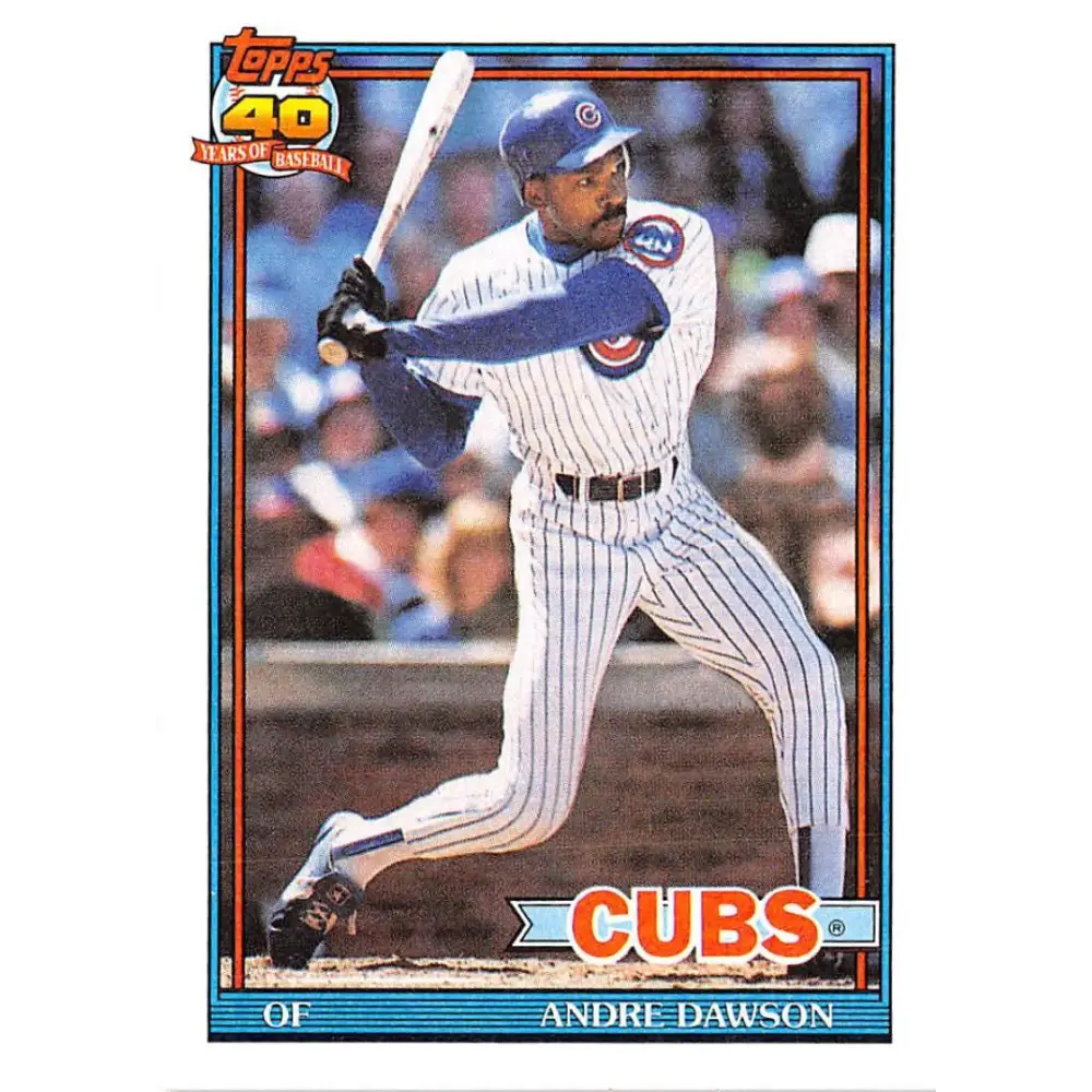 1991 Topps #640 Andre Dawson NM-MT Chicago Cubs Baseball Card Image 1