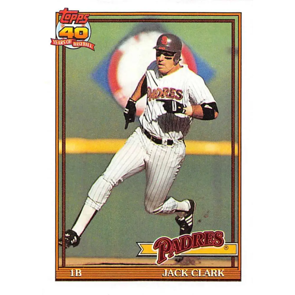 1991 Topps #650 Jack Clark NM-MT San Diego Padres Baseball Card Image 1