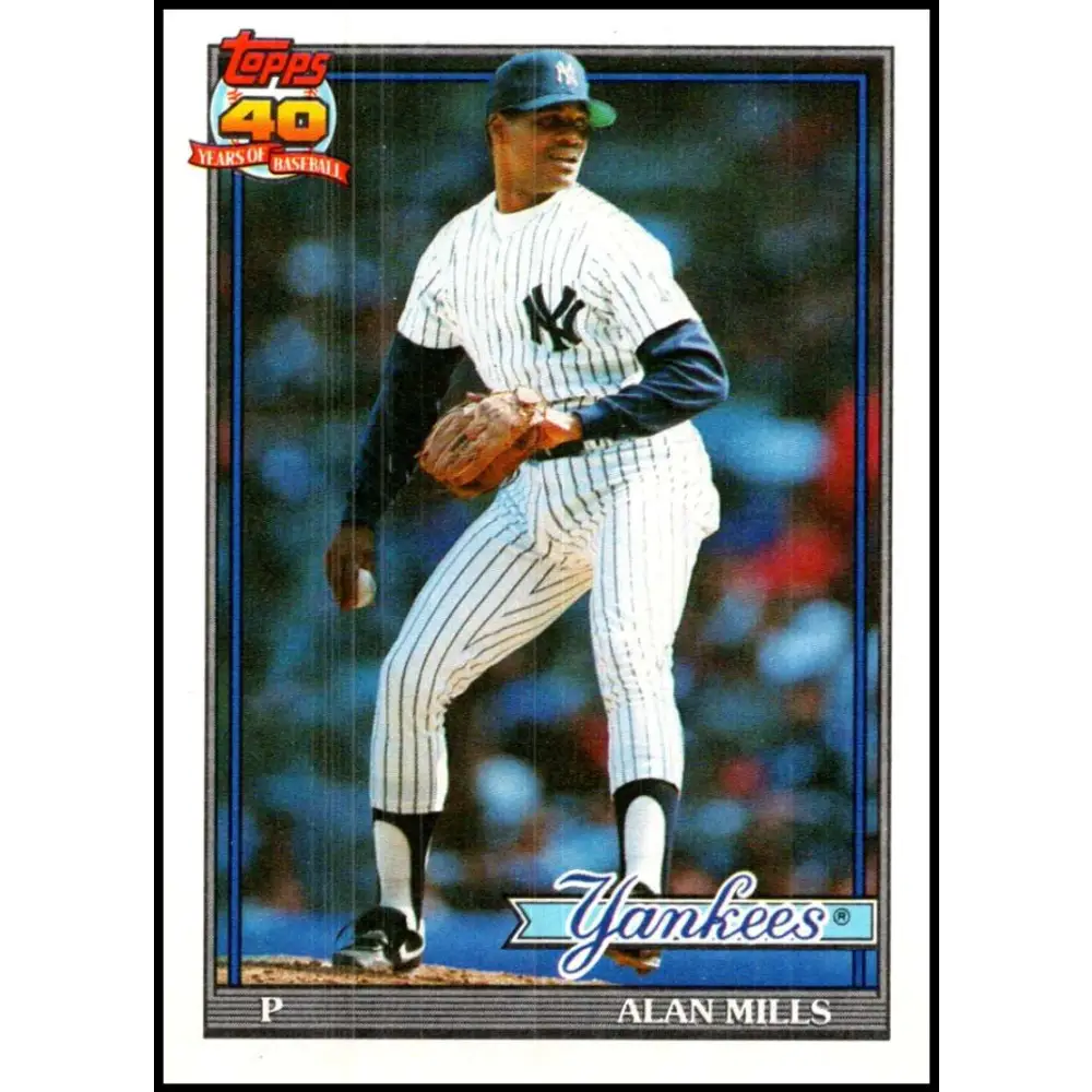 1991 Topps #651 Alan Mills NM-MT New York Yankees Baseball Card Image 1